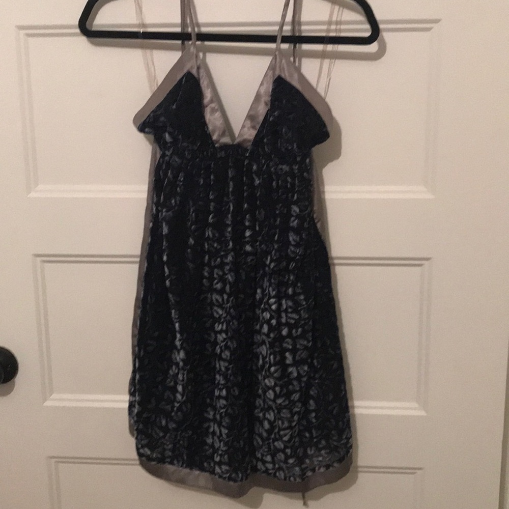 Navy velvet dress